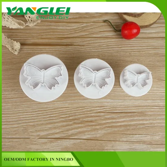 3pcs set Fondant Cake Cutter Decorating Buttyfly shaped plunger cutter
