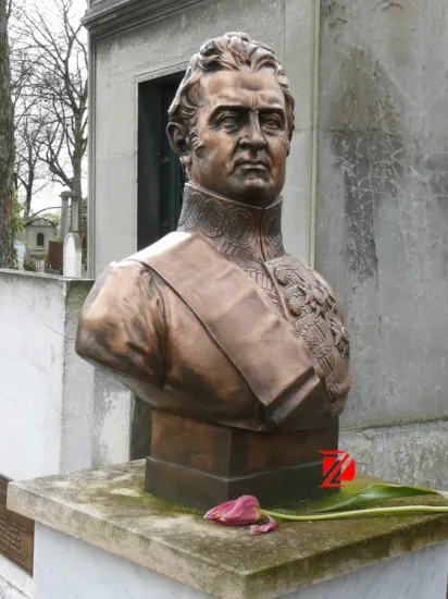 Bronze famous man bust sculpture