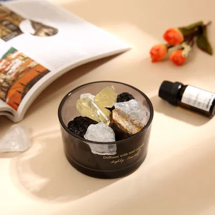 Black Glass Crystal stone Diffuser