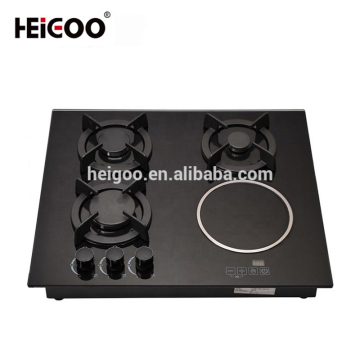 3 Burner Gas Stove with Single Infrared Induction Ceramic Cooker