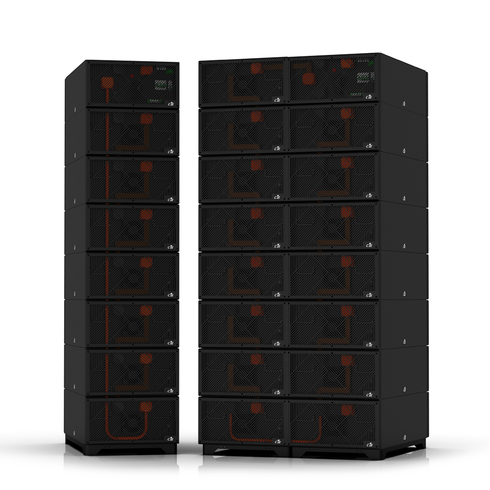 High-voltage stacked battery