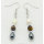 Hematite Oval earring with 6MM tigereye round beads