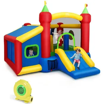Outdoor commercial inflatable nice slide animal theme bounce slide for sale