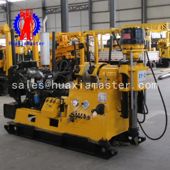 With eight forward rotation gears and two reverse rotation gears / XY-3 hydraulic core drilling rig