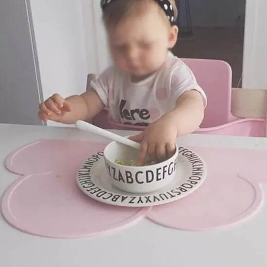 multicolored lovely cloud silicone placemat for kids