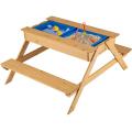 Wooden Construction Indoor Outdoor Picnic Table for Patio