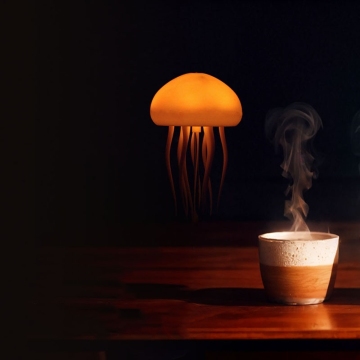 Smart Voice Control USB Jellyfish LED Lamp - Art Decor for Study, Coffee Shop, Bar, Bedside