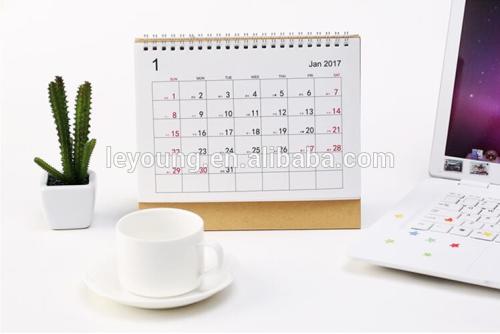 2017 Simple Design Table Paper Printing Calendar