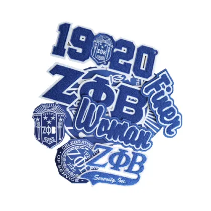 Big Size Zeta Phi Beta Shield Patch - Blue 1920 Zeta Crest Chenille Patch: Unique and Stylish Accessory for Affiliates