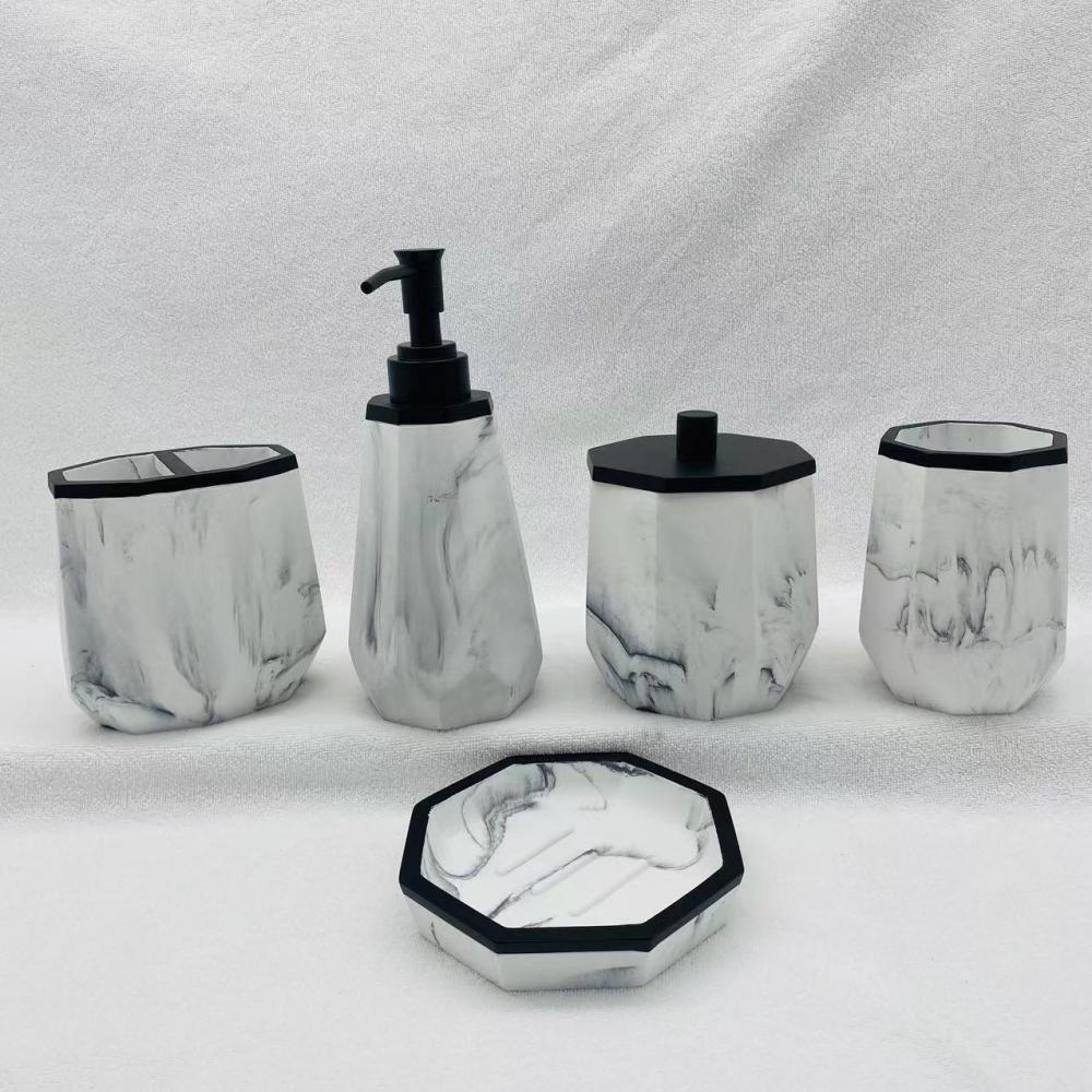 Marble Bathroom Set European Matte Bathroom Sorting Accessories Marble Bathroom Set European Matte Bathroom Sorting Accessories