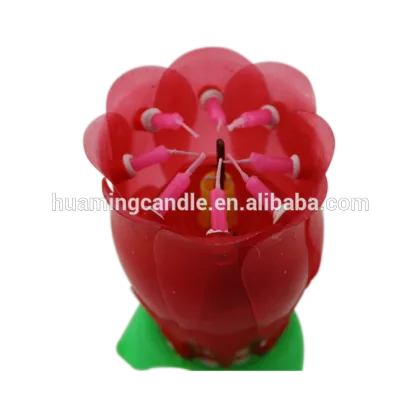 Flower Birthday Musical cake Candle