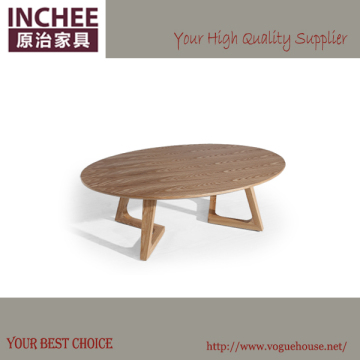 INCHEE CT3053,Modern Solid Wood Coffee Table,Oval Shape Top