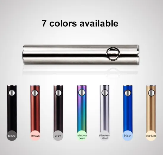2016 KC certified haha 650mah 510 passthrough electronic cigarette battery wholesale
