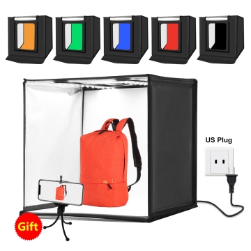 Puluz 60cm Portable Photography Kit: Tent, Fabric, Fold, Studio Lights, Soft Boxes