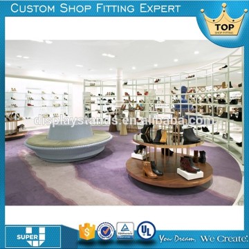 2017 new design round cube retail ladies women shoe display