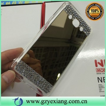 luxury diamonds cover case for samsung a5 soft tpu bumper mirror cover case