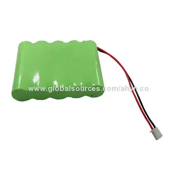 NiMH AA 500mAh 6V Rechargeable Battery Pack, 8V Maximum Charge Voltage