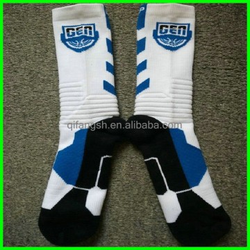 Warm terry knitted logo sport elite basketball socks