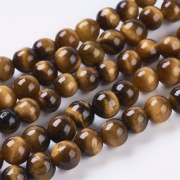 PandaHall Wholesale: Discover High-Quality 4mm Dyed Round Goldenrod Tiger Eye Beads