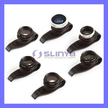 Mobile Phone Lens Clip Cute Mini Zoom Fisheye Macro Tripod Camera Hot Sales New Arrive Gift (LEN-715)
