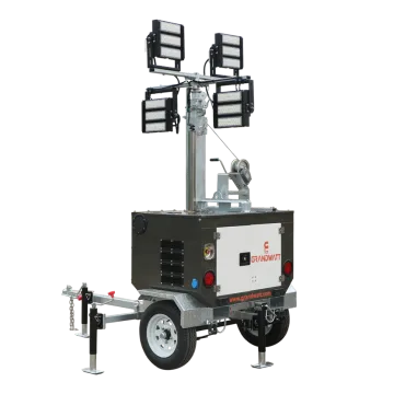 portable led lighting tower trailer mobile