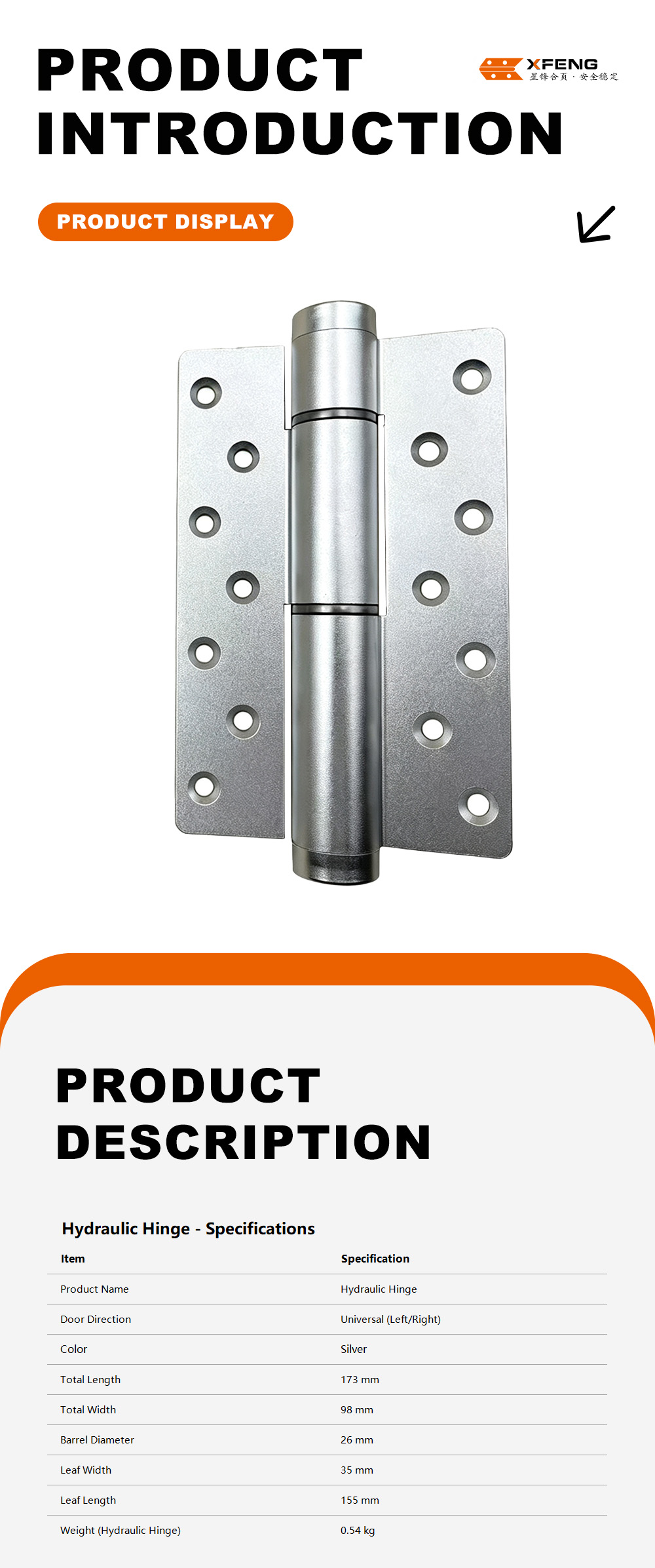 Non-Handed Hydraulic Hinge8