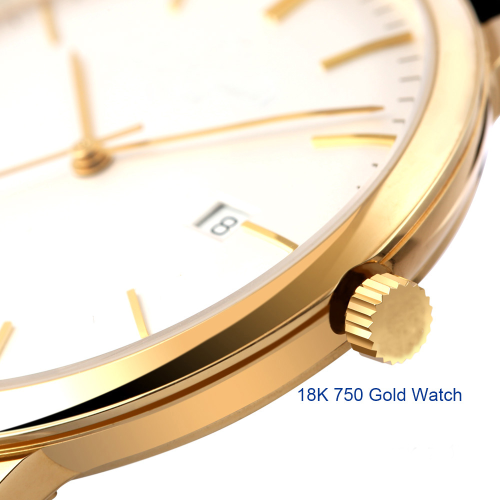 18K men gold watch