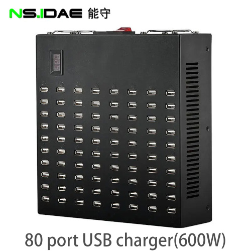 80-port apple charging station