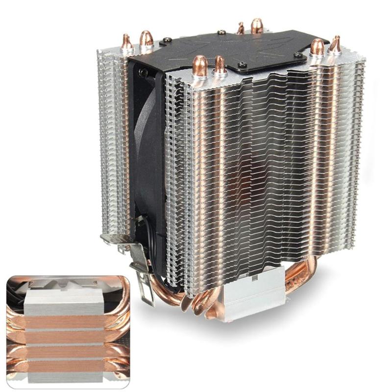 Heatpipe Radiator Blue LED Hydraulic Bearing CPU Cooler Fan Heatsink for Intel LGA1150 1151 1155 775 1156 AMD Fan Cooling