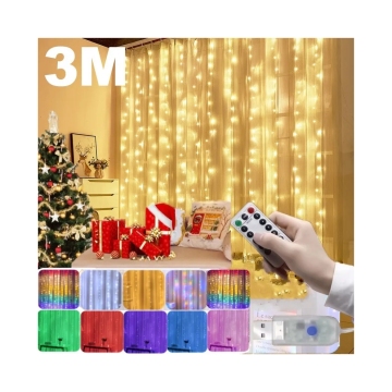 3x3m 8 Modi wasserdichte LED -Vorhangleuchte 5V
