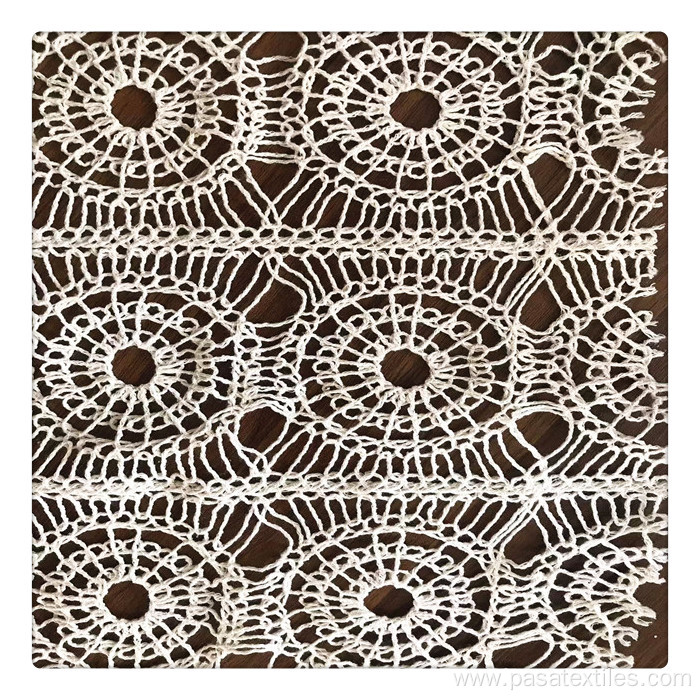 new design ivory guipure cord lace fabric cotton crochet lace fabric for women dress
