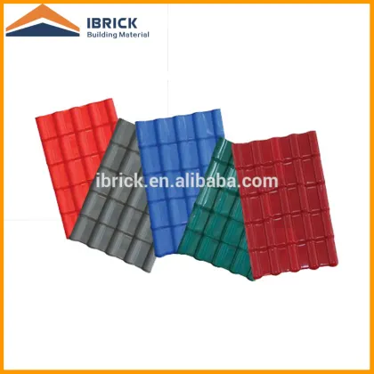 Plastic coating roof construction material PVC fireproof synthetic resin roof tiles