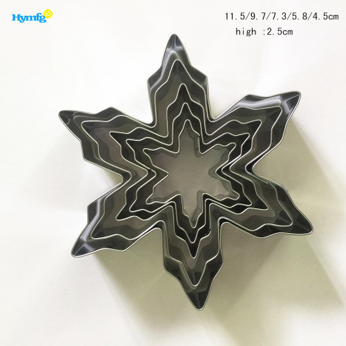 Stainless steel 5pcs Set Snowflake Cookie Cutter Set