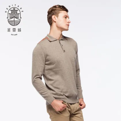 Men's Cashmere Polo Sweater