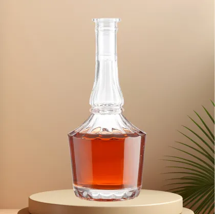 Customized Crystal Long Neck Liquor Vodka Whisky Bottle