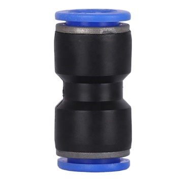 Union Straight One Touch Black PU Pneumatic Tube Fittings Quick Connectors 4/6/8/10/12/16MM
