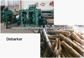 Movable wood debarking machine