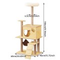 Luxury Cat Climbing Tower Wooden Sisal Indoor Scratching Post Multi Level Rest House Soft Hammock Activity Center Carton