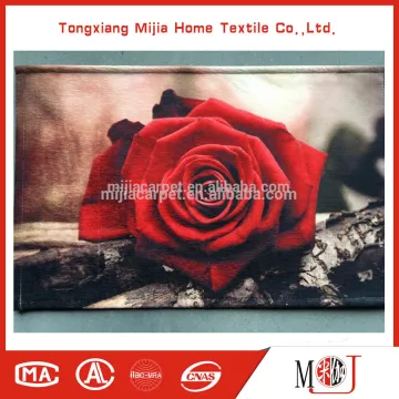 Leaf Design printed mat anti slip digital printed carpet