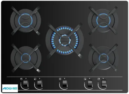 GE Gas On Glass Cooktop 5 Burner