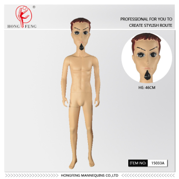 Male mannequins with big head with makeup