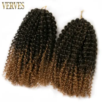 10 Piece 60g/pack synthetic 12 inch curly Braid ombre braiding hair extentions brown,black,bug crochet braids hair Passion Twist