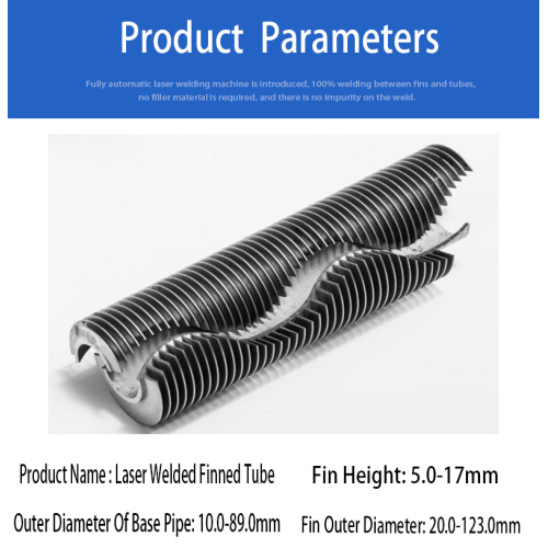 Aço de aço carbono aço inoxidável a laser Tubos de aletas soldadas