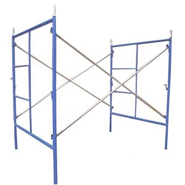Blue Painted Steel Scaffold Components: Guard Rail, H Frame, and Formwork Scaffolding Parts (1.7m x 1219mm)