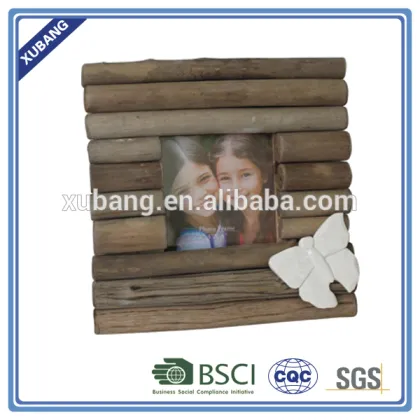 Wholesale hot promotion driftWood Photo frame with bird 5*7"