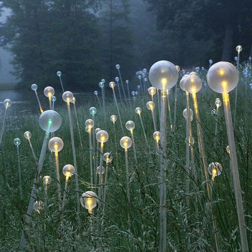 Iluminación de paisaje de fibra óptica de bricolaje