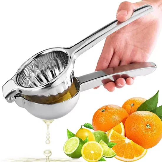 Aluminium Alloy Fruit Juice Extractor: 2-in-1 Hand Operated Citrus Squeezer for Lemons and Limes