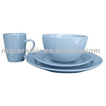 16 pcs ceramic square dinnerware