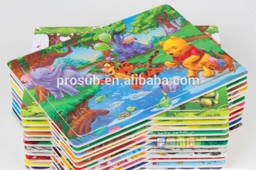 Cheap blank sublimation gift jigsaw for childern