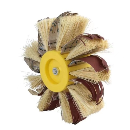 Sisal abrasive cloth wheel with handle